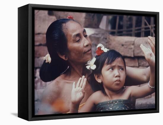 Balinese Mother and Child-Co Rentmeester-Framed Premier Image Canvas