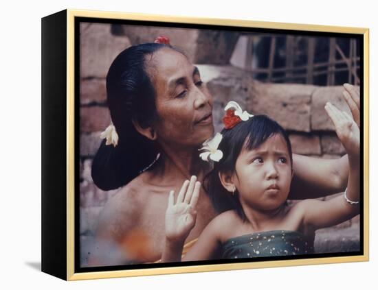 Balinese Mother and Child-Co Rentmeester-Framed Premier Image Canvas