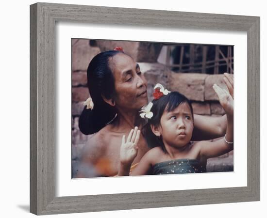 Balinese Mother and Child-Co Rentmeester-Framed Photographic Print