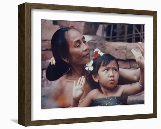 Balinese Mother and Child-Co Rentmeester-Framed Photographic Print