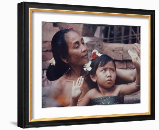 Balinese Mother and Child-Co Rentmeester-Framed Photographic Print