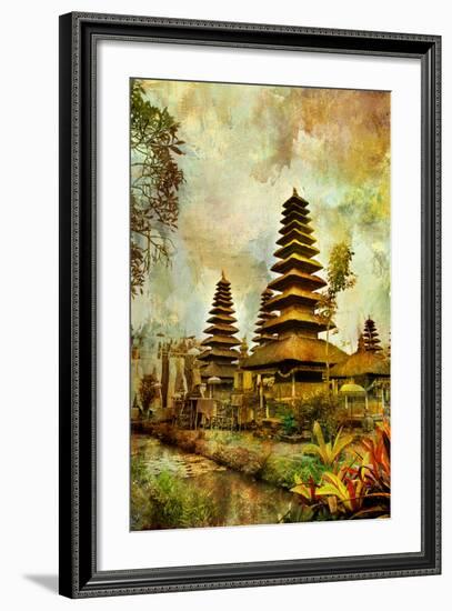 Balinese Temple - Artwork In Painting Style-Maugli-l-Framed Art Print