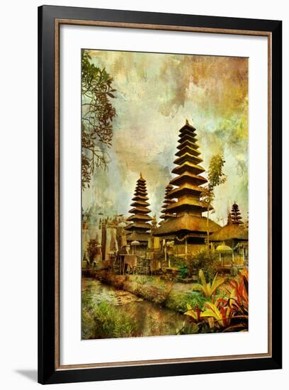 Balinese Temple - Artwork In Painting Style-Maugli-l-Framed Art Print