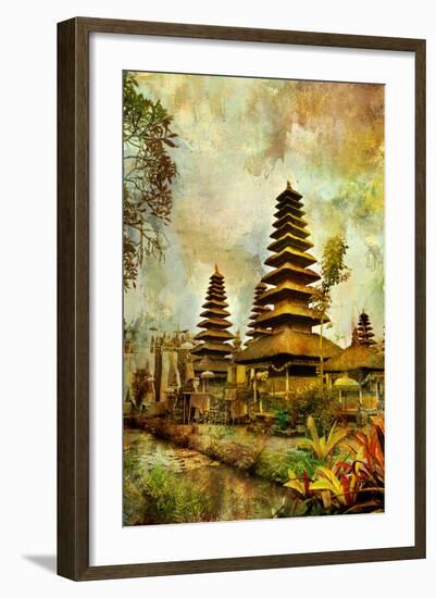 Balinese Temple - Artwork In Painting Style-Maugli-l-Framed Art Print