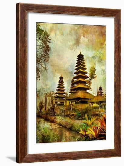 Balinese Temple - Artwork In Painting Style-Maugli-l-Framed Art Print