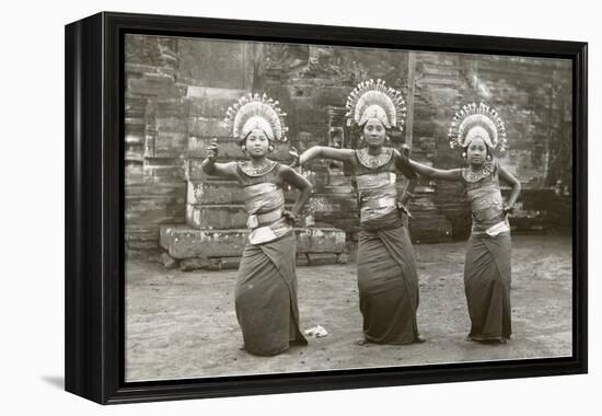 Balinese Temple Dancers-null-Framed Stretched Canvas