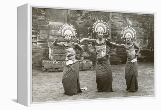 Balinese Temple Dancers-null-Framed Stretched Canvas