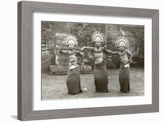 Balinese Temple Dancers-null-Framed Art Print