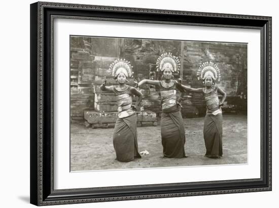 Balinese Temple Dancers-null-Framed Art Print