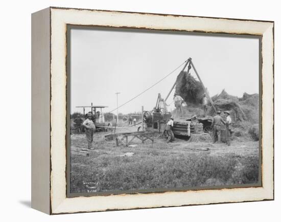 Baling Hay Near Prosser, WA, Circa 1914-B.P. Lawrence-Framed Premier Image Canvas