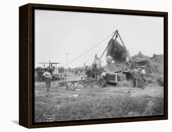 Baling Hay Near Prosser, WA, Circa 1914-B.P. Lawrence-Framed Premier Image Canvas