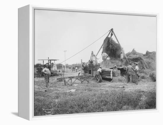 Baling Hay Near Prosser, WA, Circa 1914-B.P. Lawrence-Framed Premier Image Canvas