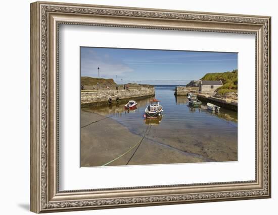 Balintoy harbour, near Giant's Causeway, County Antrim, Ulster, Northern Ireland, United Kingdom, E-Nigel Hicks-Framed Photographic Print