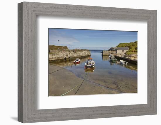 Balintoy harbour, near Giant's Causeway, County Antrim, Ulster, Northern Ireland, United Kingdom, E-Nigel Hicks-Framed Photographic Print