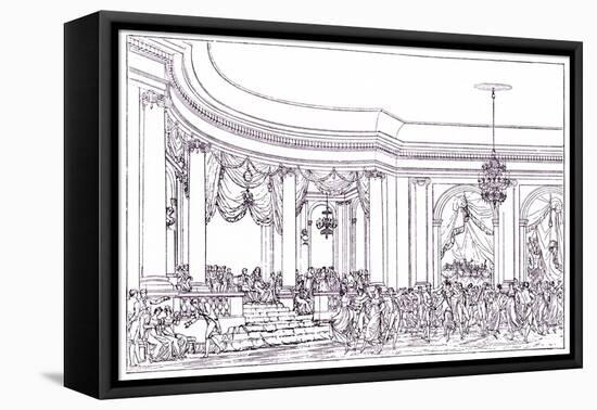 Ball at court of-Benjamin Zix-Framed Premier Image Canvas