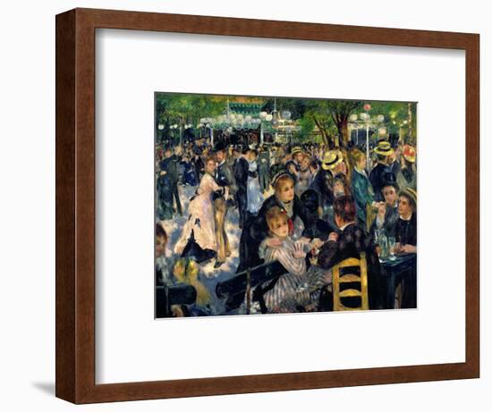 Ball at the Moulin De La Galette, 1876-Pierre-Auguste Renoir-Framed Premium Giclee Print