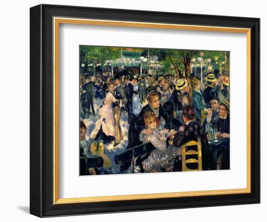 Ball at the Moulin De La Galette, 1876-Pierre-Auguste Renoir-Framed Premium Giclee Print