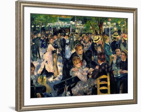 Ball at the Moulin De La Galette, 1876-Pierre-Auguste Renoir-Framed Premium Giclee Print