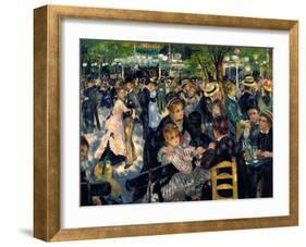 Ball at the Moulin De La Galette, 1876-Pierre-Auguste Renoir-Framed Giclee Print