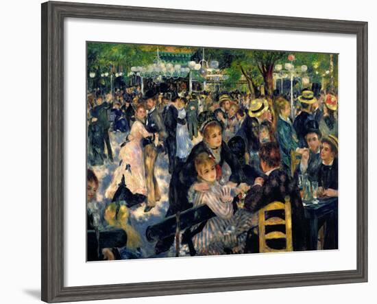 Ball at the Moulin De La Galette, 1876-Pierre-Auguste Renoir-Framed Giclee Print