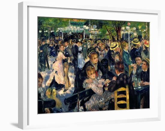 Ball at the Moulin De La Galette, 1876-Pierre-Auguste Renoir-Framed Giclee Print