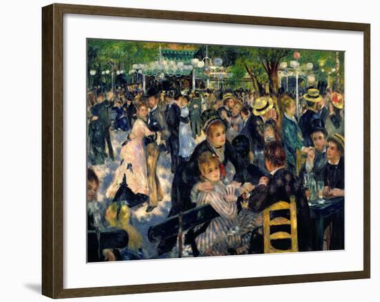 Ball at the Moulin De La Galette, 1876-Pierre-Auguste Renoir-Framed Giclee Print