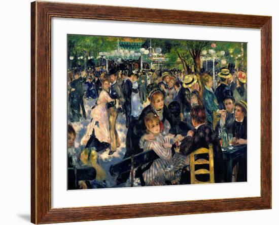 Ball at the Moulin De La Galette, 1876-Pierre-Auguste Renoir-Framed Giclee Print