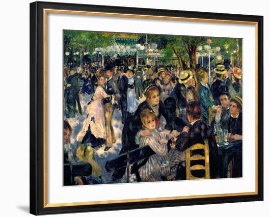 Ball at the Moulin De La Galette, 1876-Pierre-Auguste Renoir-Framed Giclee Print