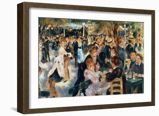 Ball at the Moulin De La Galette, 1876-Pierre-Auguste Renoir-Framed Giclee Print