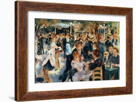 Ball at the Moulin De La Galette, 1876-Pierre-Auguste Renoir-Framed Giclee Print