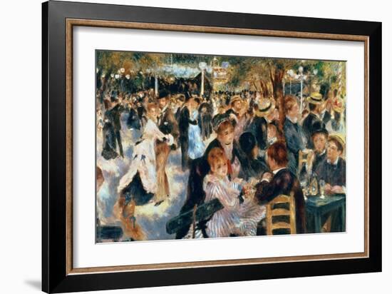 Ball at the Moulin De La Galette, 1876-Pierre-Auguste Renoir-Framed Giclee Print