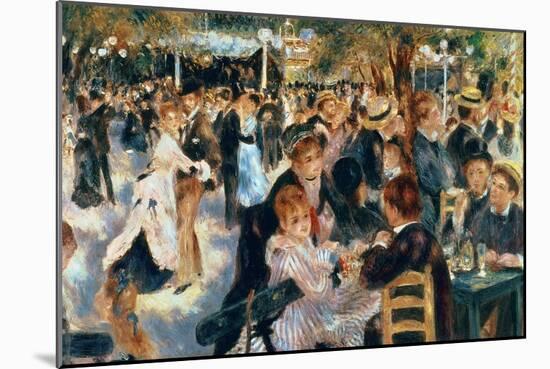 Ball at the Moulin De La Galette, 1876-Pierre-Auguste Renoir-Mounted Giclee Print