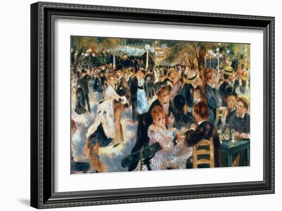 Ball at the Moulin De La Galette, 1876-Pierre-Auguste Renoir-Framed Giclee Print