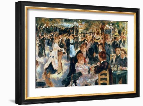 Ball at the Moulin De La Galette, 1876-Pierre-Auguste Renoir-Framed Giclee Print