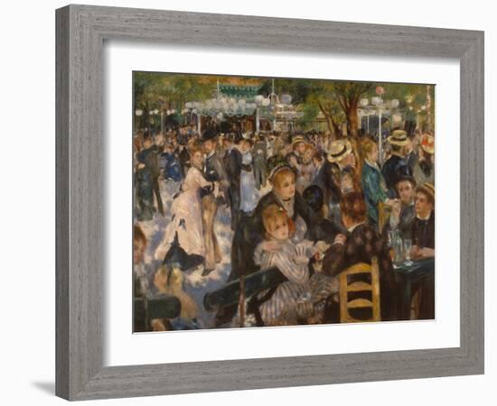 Ball at the Moulin De La Galette, 1876-Pierre-Auguste Renoir-Framed Giclee Print