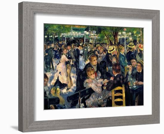 Ball at the Moulin De La Galette, 1876-Pierre-Auguste Renoir-Framed Giclee Print