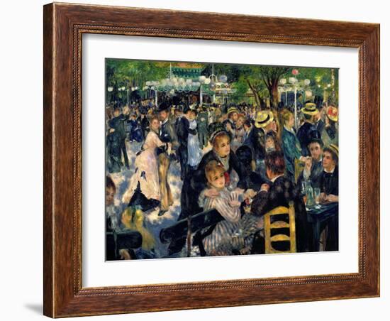 Ball at the Moulin De La Galette, 1876-Pierre-Auguste Renoir-Framed Giclee Print