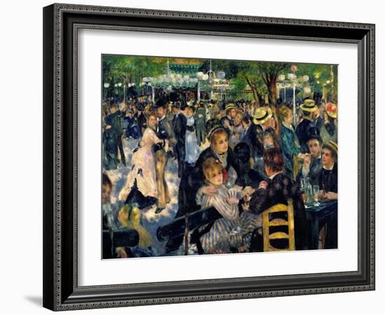 Ball at the Moulin De La Galette, 1876-Pierre-Auguste Renoir-Framed Giclee Print