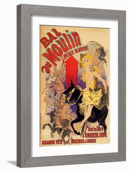 Ball at the Moulin Palace Blanche-Alphonse Mucha-Framed Art Print