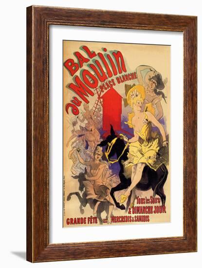 Ball at the Moulin Palace Blanche-Alphonse Mucha-Framed Art Print