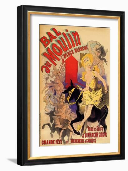 Ball at the Moulin Palace Blanche-Alphonse Mucha-Framed Art Print