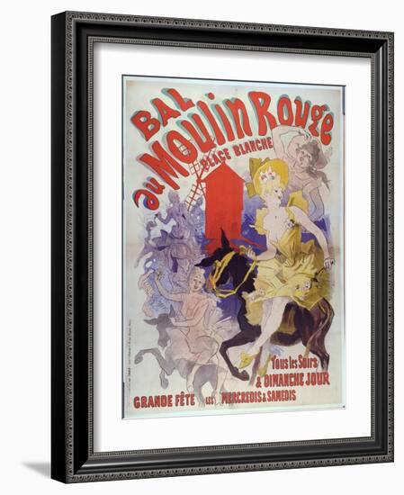 Ball at the Moulin Rouge, Place Blanche, 1889-Jules Chéret-Framed Giclee Print