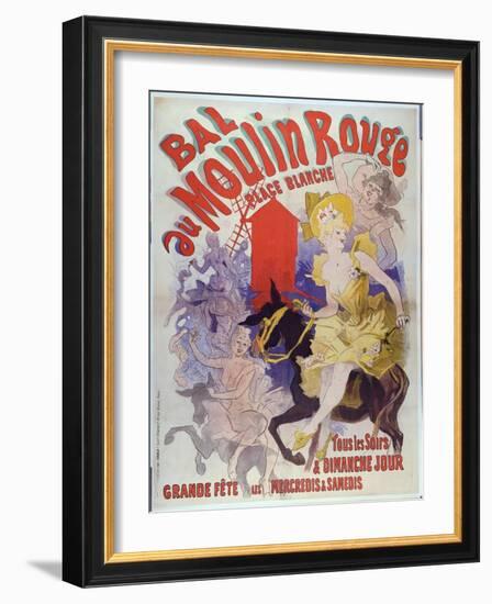 Ball at the Moulin Rouge, Place Blanche, 1889-Jules Chéret-Framed Giclee Print