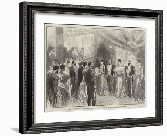 Ball at the Royal Naval Barracks, Devonport, in Honour of the Duchess of Edinburgh-null-Framed Giclee Print