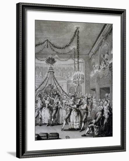 Ball at Versailles for Carnival of 1763, France-null-Framed Giclee Print