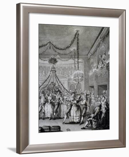 Ball at Versailles for Carnival of 1763, France-null-Framed Giclee Print