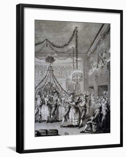 Ball at Versailles for Carnival of 1763, France-null-Framed Giclee Print
