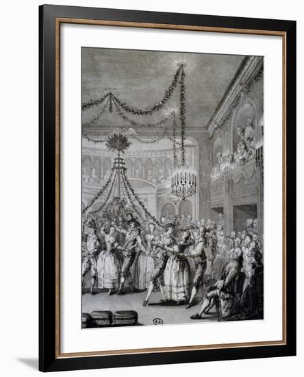 Ball at Versailles for Carnival of 1763, France-null-Framed Giclee Print