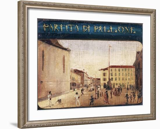 Ball Game, Italy, 19th Century-null-Framed Giclee Print