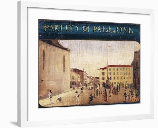 Ball Game, Italy, 19th Century-null-Framed Giclee Print